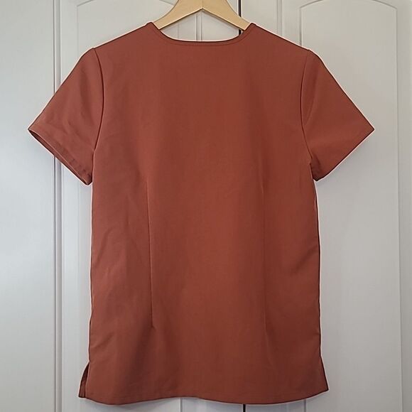 FIGS Catarina One-Pocket Scrub Top Terracotta size XS - Picture 7 of 10